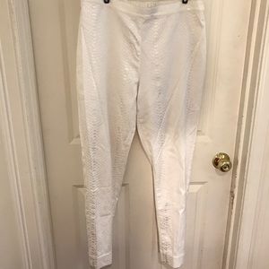 Soft Surroundings White snake print pant -medium
